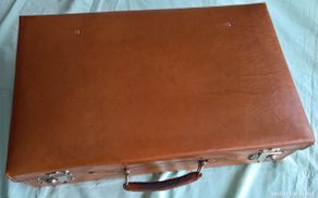 Vintage: maleta pequeña cuero viaje 60s,vintage,buena calidad cuero